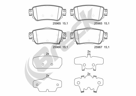 Set placute frana,frana disc 25965 00 702 00 BRECK